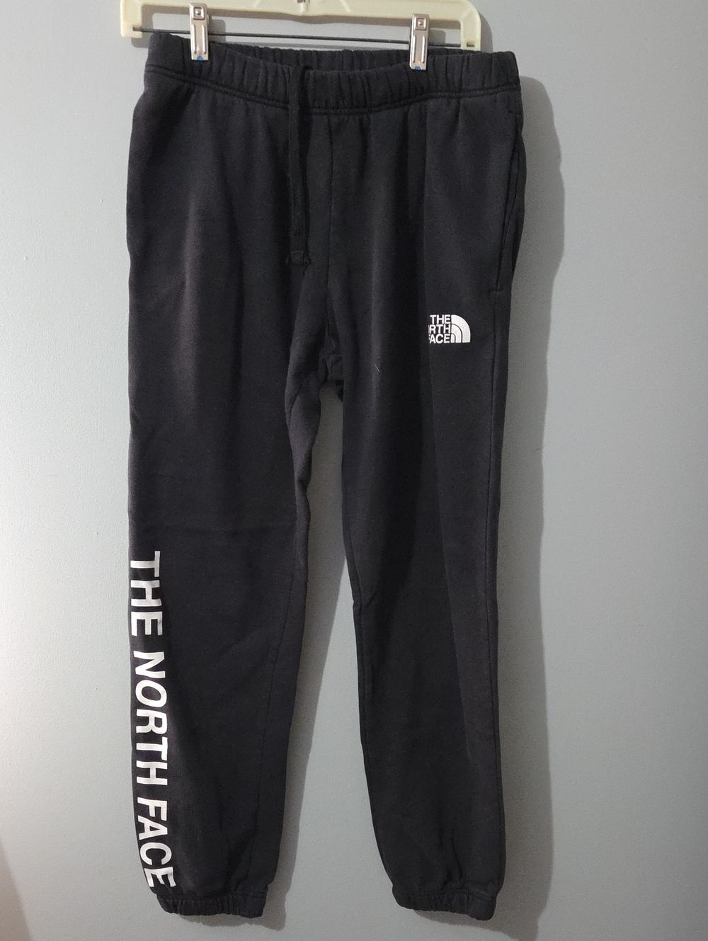 The North Face Black Jogger Sweatpants with White Logo